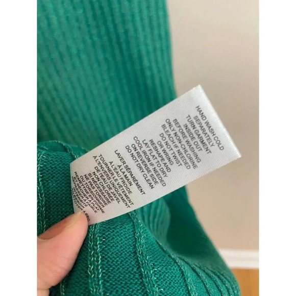 House of Harlow 1960 NWT Green Ribbed Sweater Dress Size Medium Sparkly Knit - Picture 13 of 13